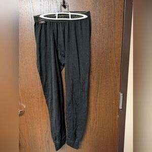 Cabela's Medium Mens Thermal Pants Polartec Base Layer Polyester Black Long